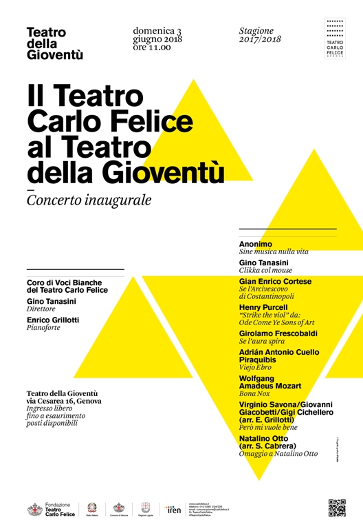 Concerto inaugurale per la riapertura del "Teatro della Gioventù" a Genova il 3 giugno