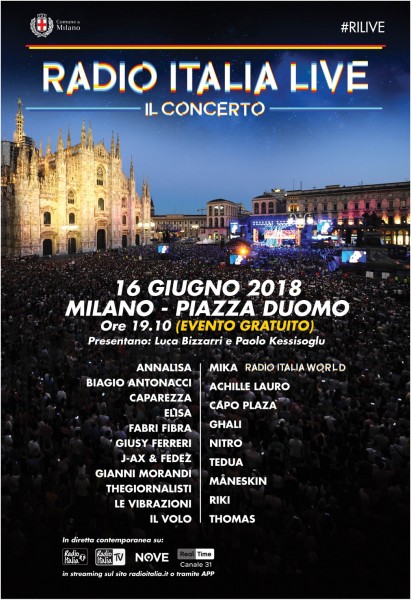 Radio Italia Live – Il Concerto: domani a Milano il grande evento gratuito