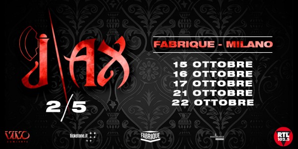 “J- Ax 25 - live” 5 date evento al Fabrique di Milano