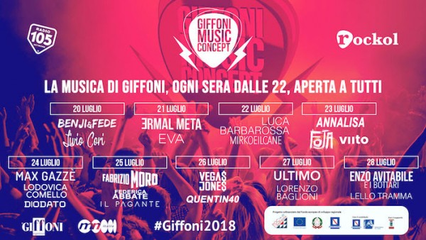 "Giffoni Music Concept" grande musica dal 20 al 28 luglio Giffoni Film Festival