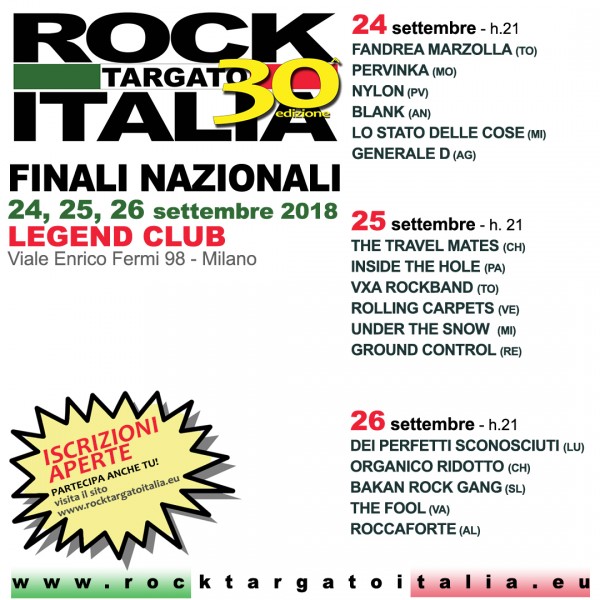 Finali Nazionali ROCK TARGATO ITALIA XXX Edizione