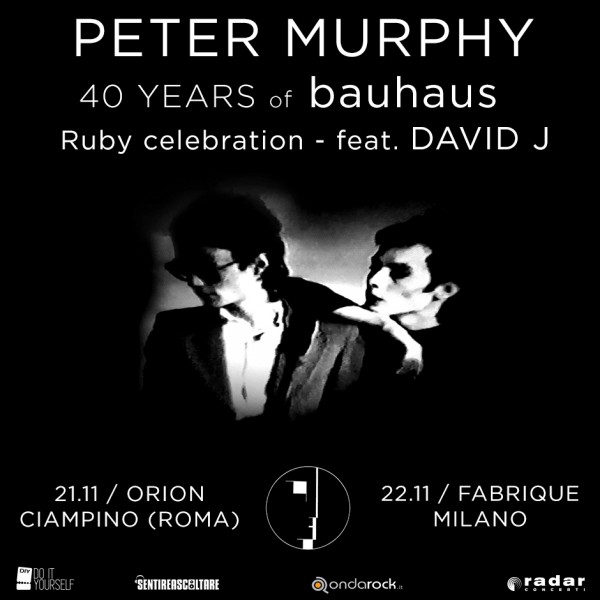 Peter Murphy, la leggendaria voce dei Bauhaus in Italia per due date