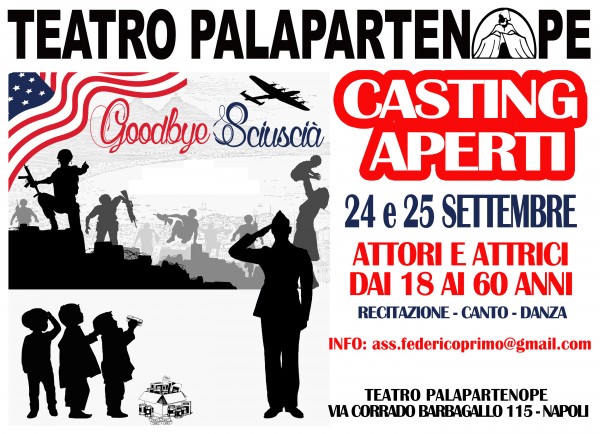 Goodbye Sciuscià, il musical: casting a settembre al Palapartenope di Napoli