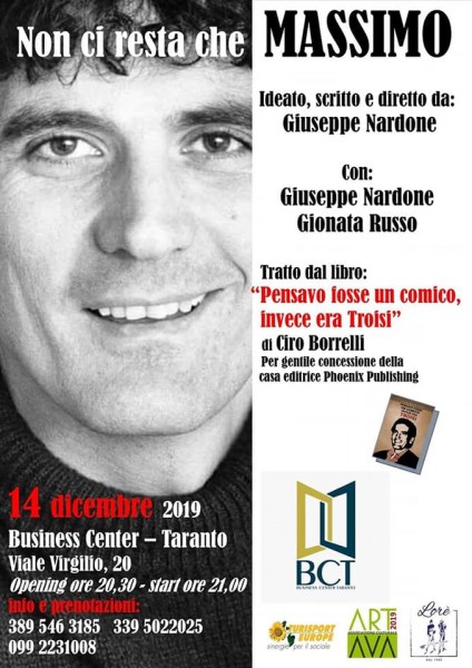 "Non ci resta che Massimo" Sabato 14 Dicembre 2019 al Business Center di Taranto