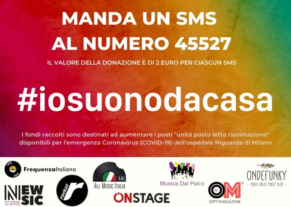 #iosuonodacasa - Oltre 200 concerti “casalinghi” annunciati  e più di 25 mila euro di donazioni raccolti