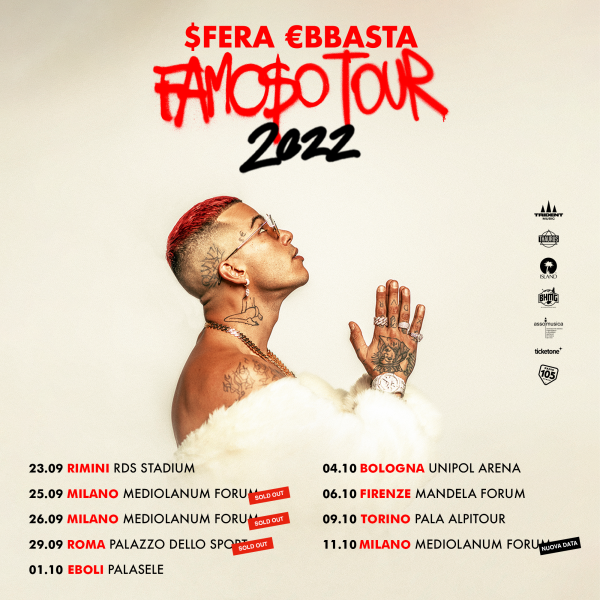 Sfera Ebbasta: Famoso Tour, fra sold out e nuove date