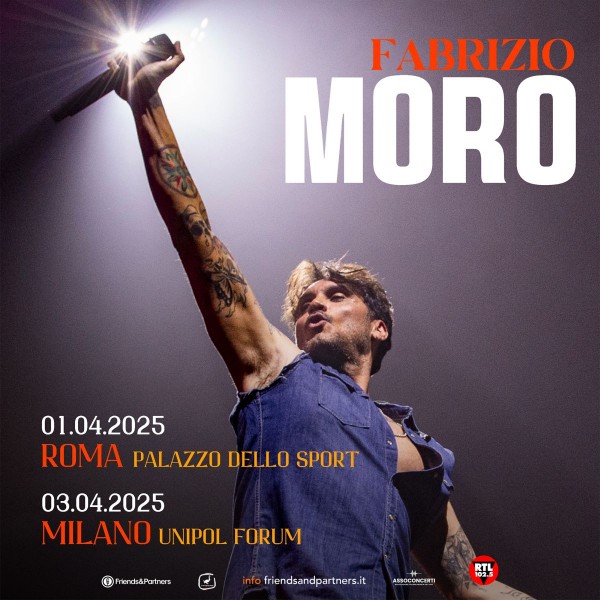 Fabrizio Moro festeggia i 25 anni di carriera con due concerti unici a Roma e Milano