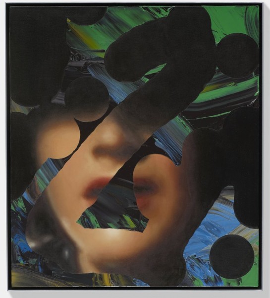 Richard Patterson "A Matter of Life and Death", 2015 Oil on canvas 12 x 10 in 30.48 x 25.4 cm